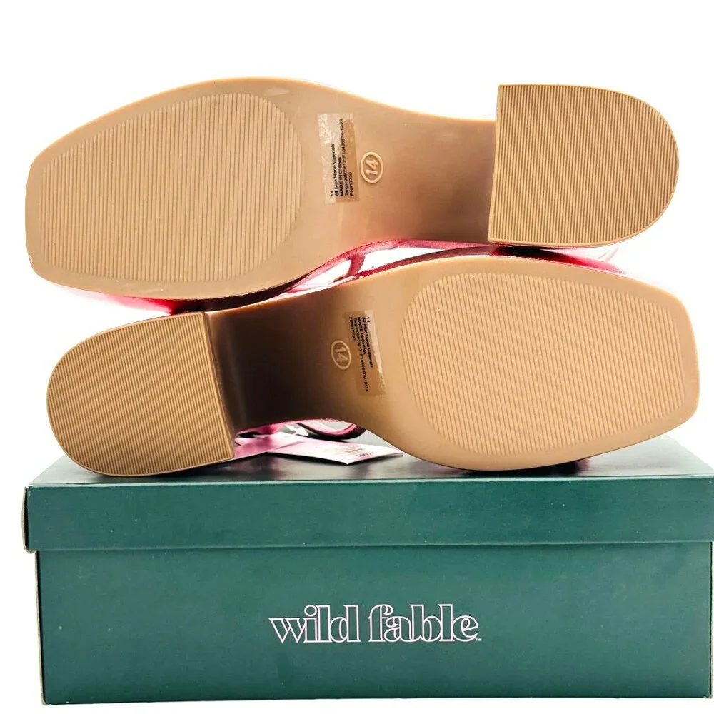 Wild Fable Heels Womens 14 Pink Memory Foam Strappy Block Platform NIB